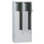 Метален гардероб BTL с 4 отделения 185х80х45 см - сниман отстрани, с отворени горни врати, празен, сив