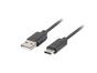 Кабел Lanberg USB-C(M) ->  USB-A (M) 2.0 cable 0.5m, black