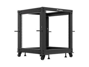 Комуникационен шкаф Lanberg open rack 19' 12U 600x600-1100 adjustable black