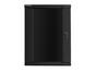 Комуникационен шкаф Lanberg rack cabinet 19' wall-mount 18U / 600x600 for self-assembly (flat pack), black