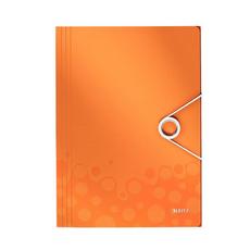 Папка с ластик и 3 капака Leitz WOW оранжева