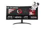 Монитор LG 34WR50QK-B, 34' UltraWide Curved, AG, VA, 5ms, 1ms MBR, 3000:1, 300 cd/m2, 21:9, WQHD 3440x1440, HDR 10, sRGB 99%, FreeSync, 100 Hz, HDMI, DisplayPort, Tilt, Reader Mode, PBP, Headphone Out, Black
