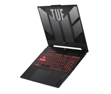 Лаптоп Asus TUF A15 FA507NU-LP116,AMD Ryzen5 7535HS/H,15.6' FHD (1920x1080)144 Hz,16GB DDR5 4800(2*8),1TB M.2 SSD,RTX 4050 4GB GDDR6,Wi-Fi 6(802.11ax),Backlit Chiclet Keyboard 1-Zone RGB, no OS, Graphite Black