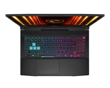 Лаптоп MSI Katana 15 HX B14WFK, i5-14450HX (10C/16T 6P+ 4E, up to 4.8Ghz), NVIDIA GeForce RTX 5060 8GB GDDR7 572 AI TOPS, 15.6' QHD (2560x1440) 165Hz, IPS-Level, 16GB DDR5 2x8 5600MHz, 512GB SSD Gen4x4, Intel WiFi 6E, BT5.3, 4 Zone RGB Kbd, NO OS, 2.4kg