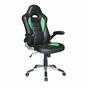 Геймърски стол ДАРИАН-снимка отстрани, зелено с черно