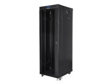 Комуникационен шкаф Lanberg rack cabinet 19' free-standing 37U/800x1000 (flat pack) with glass door lcd black v2