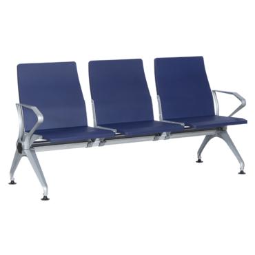 Посетителска пейка BTL -три места, син цвят