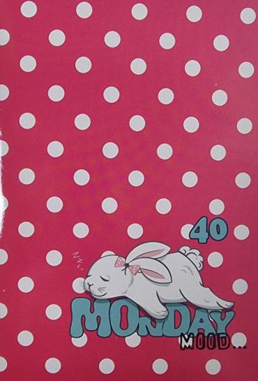 Тетрадка телчета А5 офсет 40 л големи квадрадчета 25 бр