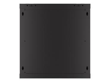Комуникационен шкаф Lanberg rack cabinet 19' wall-mount 12U/600x450 with perforated door black (flat pack)