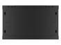 Комуникационен шкаф Lanberg rack cabinet 19' wall-mount 6U/600x450 for self-assembly with metal door black (flat pack)