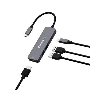 USB хъб Verbatim USB-C Essentials Multiport Hub 4 Port
