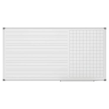 Бяла дъска с квадрати и тесни и широки редове 120х240 см