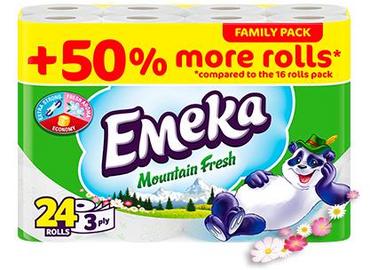 Тоалетна хартия Емека Paradise 24+6 бр.