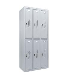 Метален гардероб PMT с 6 отделения 183х90х50 см- сниман отпред, всички врати затворени