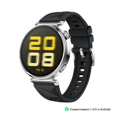 Часовник Huawei Watch GT5 Jana-B19F, 1.32', Amoled 466x466 PPI 352, , BT5.2 BLE/BR/EDR, 5ATM, 524mAh, Screenshot sharing, support message input, message notifications, Battery life up to 7 days, Compatible with iOS and Android devices, Black Fluoroelastom