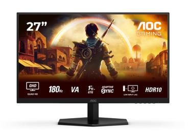 Монитор AOC Q27G42XNE, 27' Fast VA WLED, 2560x1440@180Hz, 1ms GtG, 0.5ms  MPRT, 300cd m/2, 5000:1, 80M:1 DCR, Adaptive Sync, FlickerFree, Low Blue Light, 2Wx2, Tilt, 2xHDMI, DP