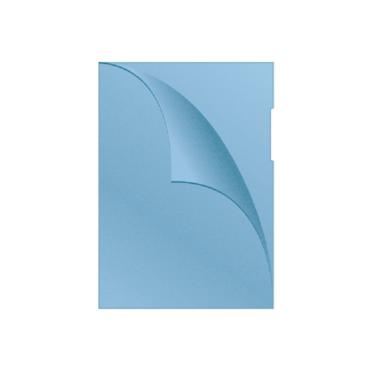 Джоб за документи L образен матиран 120 микр 100 бр-син