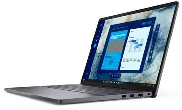 Лаптоп Dell Pro 16 PC16250, Intel 5 120U (10 cores, up to 5.0 GHz), 16' FHD+(1920x1200) 300nits AG, 8 GB: 1x8 GB, DDR5, 5600 MT/s, 512 GB TLC SSD, Intel Graphics, FHD HDR IR Cam and Mic, Wi-Fi 6E, FPR, Backlit Kb, Win11 Pro, Magnetite, 3Y PS