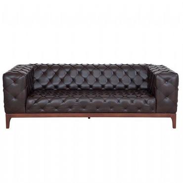 Диван триместен  БАЛША STR 03 кожен, кафяв