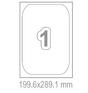 Самозалепващи етикети 199.6x289.1 1 бр.