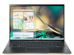 Лаптоп Acer Swift 5, SF514-56T-73WY, Intel Core i7-1260P (up to 4.70 GHz, 18MB), 14' 2.5K IPS touch w/Antibacterial coating, 16GB LPDDR5, 1024GB PCIe NVMe SSD, Intel UMA, WIFI6E, BT 5.2, FHD Camera, FPR, Win 11 Pro, Steam Blue+Acer 7in1 Type C dongle: 1 x