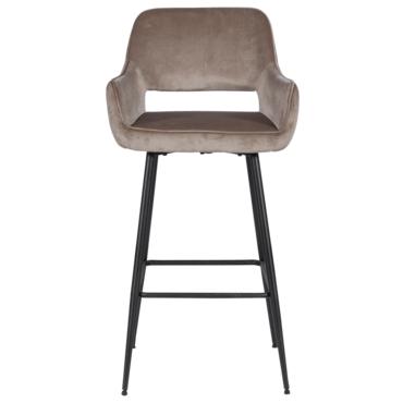 Бар стол СИМЕОНА- бежов цвят дамаска