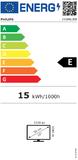 Монитор Philips 221B8LJEB, 21.5' TN WLED, 1920x1080@60Hz, 1ms GtG, 250cd m/2, 1000:1, 50M:1 DCR, Adaptive Sync, FlickerFree, Low Blue Mode, 2Wx2, Tilt, Height Adjust, Pivot, Swivel, D-SUB, DVI, HDMI, DP, USB hub