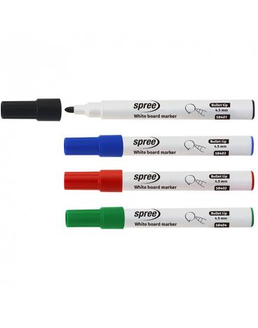 4 броя маркери за бяла дъска Spree