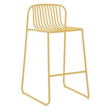 Бар стол КЛАРА- висок стол, жълт цвят