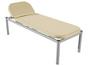 Медицинска кушетка PMT КС 01 - сглобена, с кафява кожа на обшивката, снимана от горе