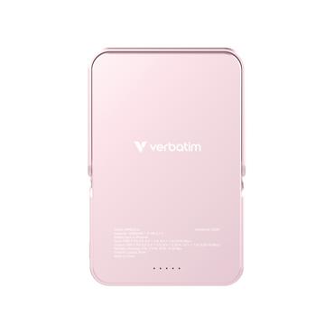 Външна батерия Verbatim Charge 'n' Go Power Bank with Stand Magnetic Wireless 10000mAh Pink