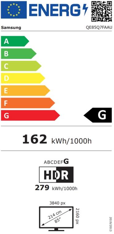 Телевизор Samsung 85' QLED 85Q7F Smart, 4K Ultra HD, 50Hz Model 2025