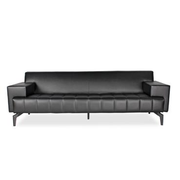 Диван триместен ОДРИН PLN 03 - сниман в профил, черен на цвят