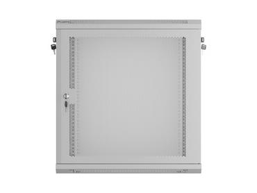Комуникационен шкаф Lanberg rack cabinet 19' wall-mount 12U/600x450 with perforated door grey (flat pack)