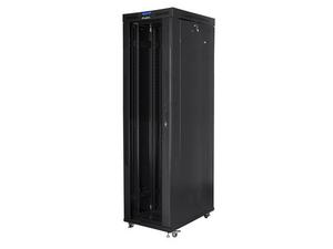 Комуникационен шкаф Lanberg rack cabinet 19' free-standing 47U/800x1000 (flat pack) with glass door lcd black v2