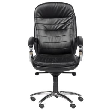 Директорски стол АЛЕКСЕЙ- сниман отпред, с хромирани подлакътници, меки падове