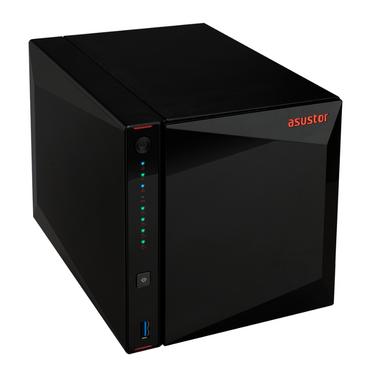 Мрежов сторидж Asustor AS5304T, 4-Bay NAS, Intel Celeron J4105 Quad-Core 1.5 GHz (burst up 2.5 GHz), 4 GB SO-DIMM DDR4,4 x 2.5'/3.5' SATA3 HDD or SSD 2.5 GbE x 2, USB 3.2 Gen 1 Type A x 3, WOW (Wake on WAN), WOL, System Sleep Mode, AES-NI hardware encrypt