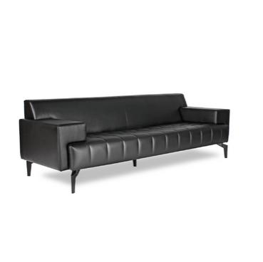 Диван триместен ОДРИН PLN 03 - сниман в цял ръст, черен на цвят