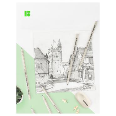 Молив графитен Berlingo Eco HB комплект 12 броя