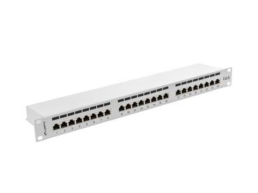 Пач панел Lanberg patch panel 24 port 1U CAT.6 shielded, grey