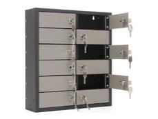 Снимка на Метален шкаф за телефони DBI PMT 12- с няколко отворени врати