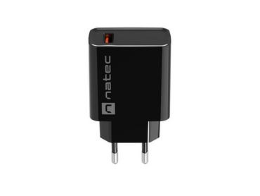 Адаптер Natec USB Charger Ribera 1X USB-A 18W, Black