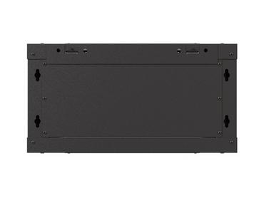 Комуникационен шкаф Lanberg rack cabinet 19' wall-mount 4U/540x350 (flat pack) with glass door black
