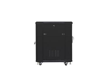 Комуникационен шкаф Lanberg rack cabinet 19' free-standing 15U/600x800 (flat pack) black