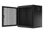 Комуникационен шкаф Lanberg rack cabinet 19' wall-mount 12U/600x450 with perforated door black (flat pack)