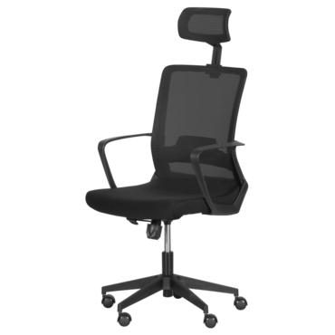 Президентски стол АНТОН 62-сниман отсрани, черен цвят