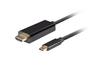 Кабел Lanberg USB-C (M) -> HDMI(M) 2.0 4K 60hz cable 0.5m, black