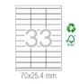Рециклирани етикети 70x25.4 33 бр.