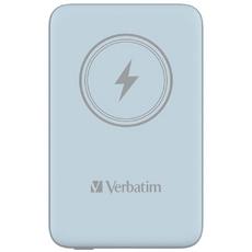 Външна батерия Verbatim MCP-10BE Power Pack 10000 mAh with UBS-C PD 20W / Magnetic Wireless Charging 15W Blue