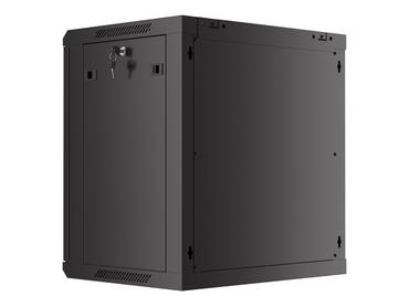 Комуникационен шкаф Lanberg rack cabinet 19' wall-mount 12U/600x450 with perforated door black (flat pack)